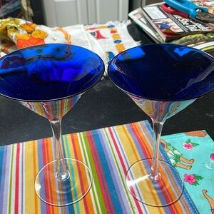 Cobalt Blue 🍸 Martini glasses.
